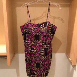 Naven Print Colorful Dress